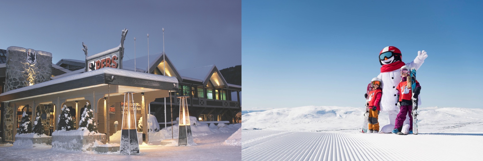 Per Hotel och barn med snogubbe