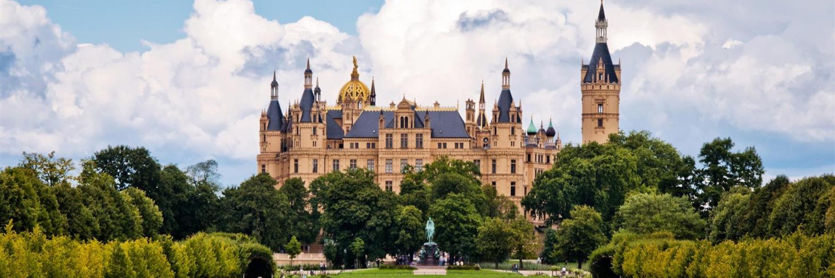 vy over slottet i Schwerin 